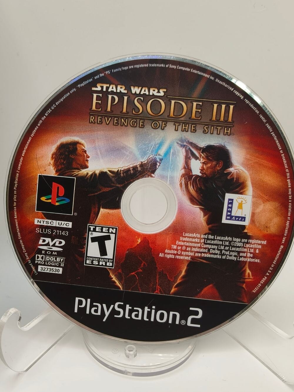 Star Wars Episode III Revenge of the Sith PS2 Disc Only